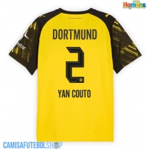 Camisa de time de futebol Borussia Dortmund Yan Couto #2 Replicas 1º Equipamento 2025-26 Manga Curta